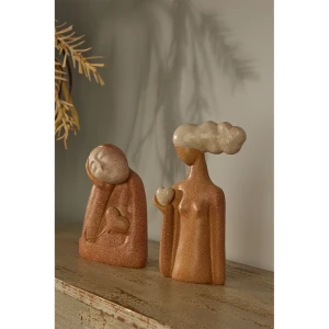 CHEVEU PINK 4 ΔΙΑΚΟΣΜΗΤΙΚΗ ΦΙΓΟΥΡΑ 15x12x21cm POLYRESIN TERRACOTTA ΓΚΡΙ