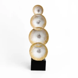 KESA ΔΙΑΚΟΣΜΗΤΙΚΟ TOTEM 16x12x49cm POLYRESIN ΧΡΥΣΟ ΜΑΥΡΟ