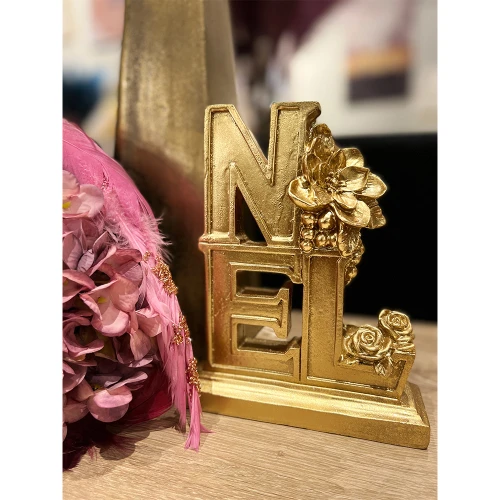 NOEL ΧΡΙΣΤΟΥΓΕΝΝΙΑΤΙΚΟ ΔΙΑΚΟΣΜΗΤΙΚΟ 16x5x20cm POLYRESIN ΧΡΥΣΟ