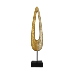 DRIP ΔΙΑΚΟΣΜΗΤΙΚΟ TOTEM 9x6x41cm POLYRESIN ΧΡΥΣΟ ΜΑΥΡΟ