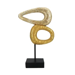 DRIP ΔΙΑΚΟΣΜΗΤΙΚΟ TOTEM 16x6x25cm POLYRESIN ΧΡΥΣΟ ΜΑΥΡΟ