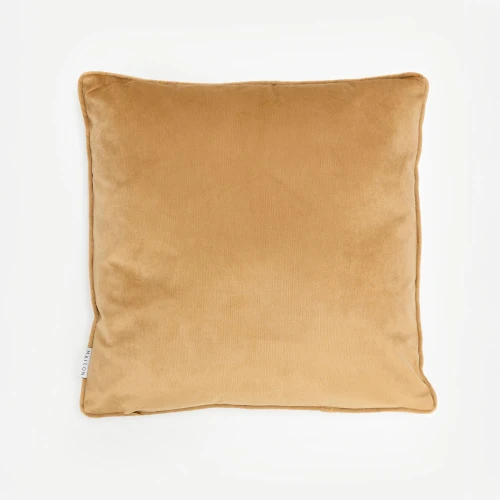 FAMA ΔΙΑΚΟΣΜΗΤΙΚΟ ΜΑΞΙΛΑΡΙ 45x45cm ΒΕΛΟΥΔΟ CARAMEL ΧΡΥΣΟ
