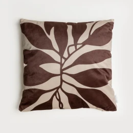 LIANA ΔΙΑΚΟΣΜΗΤΙΚΟ ΜΑΞΙΛΑΡΙ 45x45cm ΒΕΛΟΥΔΟ ΜΠΕΖ ΚΑΦΕ ΓΚΡΙ