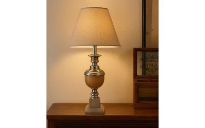 AMABLE ΦΩΤΙΣΤΙΚΟ ΕΠΙΤΡΑΠΕΖΙΟ 21x35x62cm ΑΛΟΥΜΙΝΙΟ ΑΣΗΜΙ ΦΥΣΙΚΟ ΞΥΛΟ ΜΠΕΖ