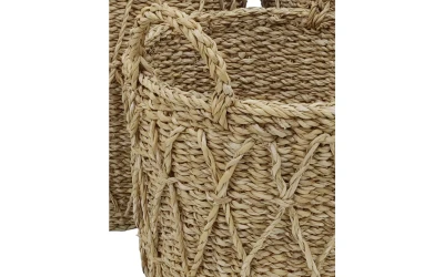 ALMAR ΚΑΛΑΘΙ ΑΠΟΘΗΚΕΥΣΗΣ SET 3ΤΜΧ 36x36x30cm SEAGRASS ΦΥΣΙΚΟ