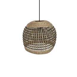 JABBAR ΦΩΤΙΣΤΙΚΟ ΟΡΟΦΗΣ 35x35x30cm SEAGRASS ΦΥΣΙΚΟ ΜΑΥΡΟ