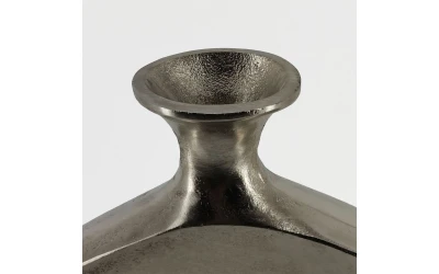 ABSTRACT CIRCLE ΒΑΖΟ 37x5x45cm ΑΛΟΥΜΙΝΙΟ SILVER NICKEL