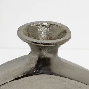ABSTRACT CIRCLE ΒΑΖΟ 26x4x31cm ΑΛΟΥΜΙΝΙΟ SILVER NICKEL