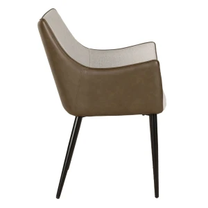 MALONE ΚΑΡΕΚΛΑ ΠΟΛΥΘΡΟΝΑ BEIGE ΛΑΔΙ ΜΑΥΡΟ 46x61x86.5cm