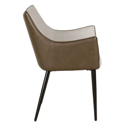 MALONE ΚΑΡΕΚΛΑ ΠΟΛΥΘΡΟΝΑ BEIGE ΛΑΔΙ ΜΑΥΡΟ 46x61x86.5cm