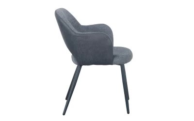 ASCOT ΚΑΡΕΚΛΑ ΓΚΡΙ ΣΚΟΥΡΟ ΜΑΥΡΟ 60x63.5x79cm
