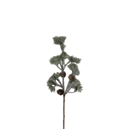 XMAS BRANCH ΧΡΙΣΤΟΥΓΕΝΝΙΑΤΙΚΟ ΚΛΑΔΙ 38cm PVC ΠΡΑΣΙΝΟ ΚΟΥΚΟΥΝΑΡΙ