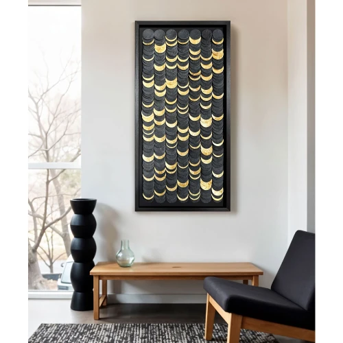 WILDERNESS ΠΙΝΑΚΑΣ ΔΙΑΚΟΣΜΗΣΗΣ 50x100x3cm ΧΑΡΤΙ ΜΑΥΡΟ ΧΡΥΣΟ ΓΥΑΛΙ ΜΑΥΡΟ