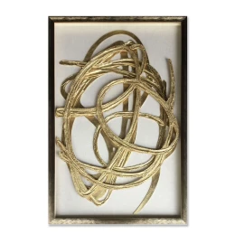 WILD SOUL ΠΙΝΑΚΑΣ ΔΙΑΚΟΣΜΗΣΗΣ 60x90x4cm MDF ΧΡΥΣΟ ΛΕΥΚΟ ΓΥΑΛΙ ΧΡΥΣΟ