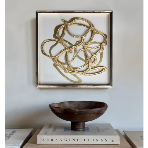 WILD SOUL ΠΙΝΑΚΑΣ ΔΙΑΚΟΣΜΗΣΗΣ 80x80x4cm MDF ΧΡΥΣΟ ΛΕΥΚΟ ΓΥΑΛΙ ΧΡΥΣΟ