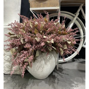 SOPHORAE ΛΟΥΛΟΥΔΙ ΤΕΧΝΗΤΟ ΜΠΟΥΚΕΤΟ 65cm ΥΦΑΣΜΑ DUSTY PINK ΜΠΕΖ ΠΡΑΣΙΝΟ PVC
