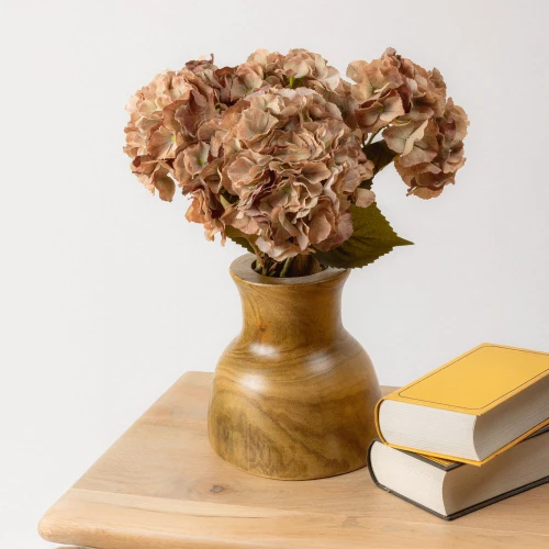HYDRANGEA ΛΟΥΛΟΥΔΙ ΤΕΧΝΗΤΟ 52cm POLYESTER ΚΙΤΡΙΝΟ ΚΑΦΕ ΠΡΑΣΙΝΟ