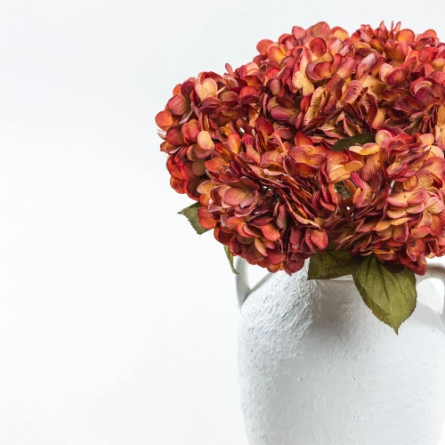 HYDRANGEA ΛΟΥΛΟΥΔΙ ΤΕΧΝΗΤΟ 67cm POLYESTER ΜΠΟΡΝΤΩ ΚΙΤΡΙΝΟ ΠΡΑΣΙΝΟ