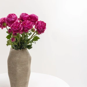RANUNCULUS ΛΟΥΛΟΥΔΙ ΤΕΧΝΗΤΟ 48cm POLYESTER ΦΟΥΞΙΑ ΠΡΑΣΙΝΟ
