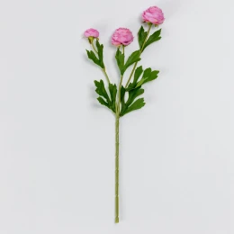 RANUNCULUS ΛΟΥΛΟΥΔΙ ΤΕΧΝΗΤΟ 42cm POLYESTER ΡΟΖ ΠΡΑΣΙΝΟ