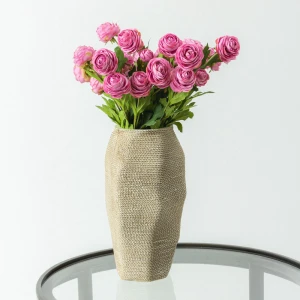 RANUNCULUS ΛΟΥΛΟΥΔΙ ΤΕΧΝΗΤΟ 42cm POLYESTER ΡΟΖ ΠΡΑΣΙΝΟ