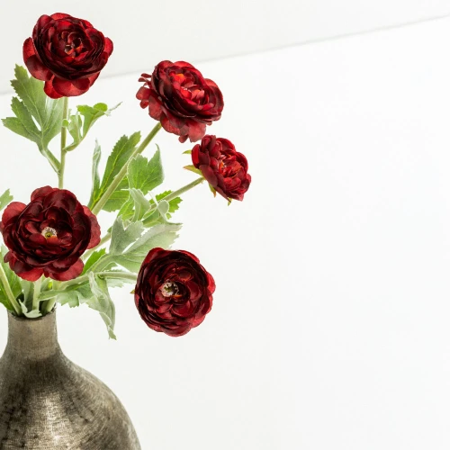 RANUNCULUS ΛΟΥΛΟΥΔΙ ΤΕΧΝΗΤΟ 51cm POLYESTER ΜΠΟΡΝΤΩ ΠΡΑΣΙΝΟ