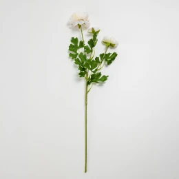 RANUNCULUS ΛΟΥΛΟΥΔΙ ΤΕΧΝΗΤΟ 61cm POLYESTER ΛΕΥΚΟ ΠΡΑΣΙΝΟ