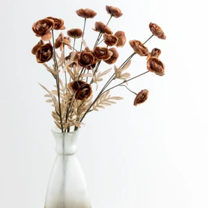 RANUNCULUS ΛΟΥΛΟΥΔΙ ΤΕΧΝΗΤΟ 81cm POLYESTER ΚΑΦΕ ΜΠΕΖ