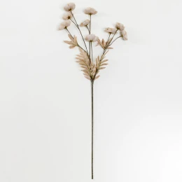 RANUNCULUS ΛΟΥΛΟΥΔΙ ΤΕΧΝΗΤΟ 81cm POLYESTER ΛΕΥΚΟ ΜΠΕΖ