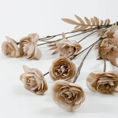 RANUNCULUS ΛΟΥΛΟΥΔΙ ΤΕΧΝΗΤΟ 81cm POLYESTER ΛΕΥΚΟ ΜΠΕΖ