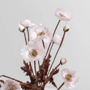 POPPY ΛΟΥΛΟΥΔΙ ΤΕΧΝΗΤΟ 60cm POLYESTER ΛΕΥΚΟ ΡΟΖ ΠΡΑΣΙΝΟ
