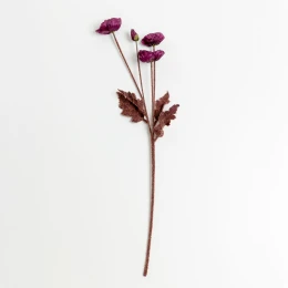 POPPY ΛΟΥΛΟΥΔΙ ΤΕΧΝΗΤΟ 60cm POLYESTER ΜΩΒ ΠΡΑΣΙΝΟ
