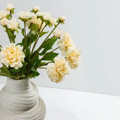 ZINNIA ΛΟΥΛΟΥΔΙ ΤΕΧΝΗΤΟ 62cm POLYESTER ΜΠΕΖ ΠΡΑΣΙΝΟ
