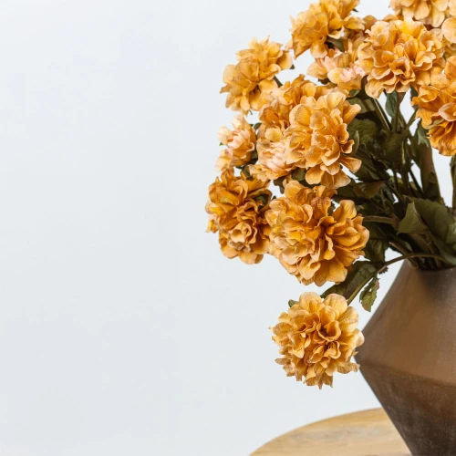 ZINNIA ΛΟΥΛΟΥΔΙ ΤΕΧΝΗΤΟ 52cm POLYESTER ΠΟΡΤΟΚΑΛΙ ΠΡΑΣΙΝΟ