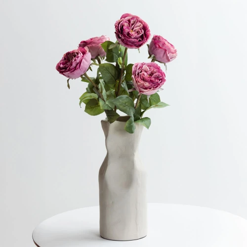 CABBAGE ROSE ΛΟΥΛΟΥΔΙ ΤΕΧΝΗΤΟ 66cm POLYESTER ΡΟΖ ΦΟΥΞΙΑ ΠΡΑΣΙΝΟ