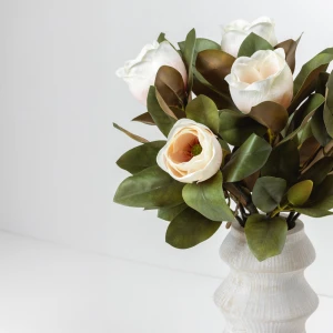 MAGNOLIA ΛΟΥΛΟΥΔΙ ΤΕΧΝΗΤΟ 73cm POLYESTER ΡΟΖ ΛΕΥΚΟ ΠΡΑΣΙΝΟ