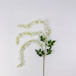 WISTARIA ΚΛΑΔΙ ΤΕΧΝΗΤΟ 76cm POLYESTER ΛΕΥΚΟ ΠΡΑΣΙΝΟ