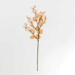 FRANCE EUCALYPTUS ΚΛΑΔΙ ΤΕΧΝΗΤΟ 90cm POLYESTER ΜΠΕΖ ΚΑΦΕ