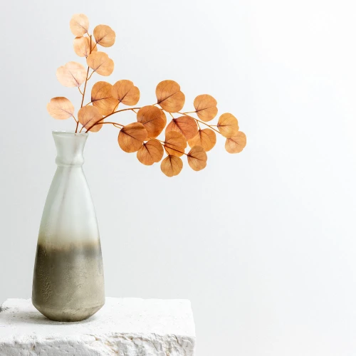 EUCALYPTUS ΚΛΑΔΙ ΤΕΧΝΗΤΟ 84cm POLYESTER ΠΟΡΤΟΚΑΛΙ