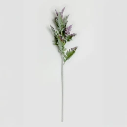 SENECIO CINERARIA ΚΛΑΔΙ ΤΕΧΝΗΤΟ 76cm POLYESTER ΠΡΑΣΙΝΟ ΜΩΒ