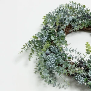 EUCALYPTUS 48 ΣΤΕΦΑΝΙ ΔΙΑΚΟΣΜΗΣΗΣ 48x48cm PVC ΠΡΑΣΙΝΟ