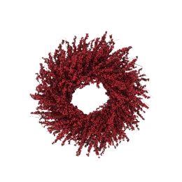 RED BERRY 60 ΧΡΙΣΤΟΥΓΕΝΝΙΑΤΙΚΟ ΣΤΕΦΑΝΙ ΜΕ ΓΚΙ 60x60cm POLYFOAM ΚΟΚΚΙΝΟ PVC