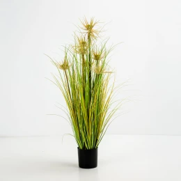 SUNNY FLOWER ΦΥΤΟ ΤΕΧΝΗΤΟ ΣΕ ΓΛΑΣΤΡΑ 90cm PVC ΠΡΑΣΙΝΟ