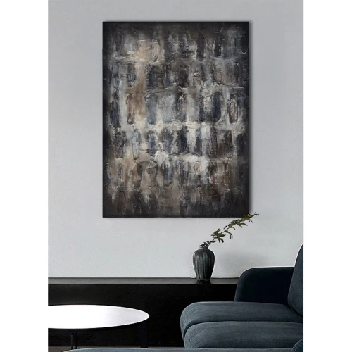 TERRYN ΠΙΝΑΚΑΣ ΔΙΑΚΟΣΜΗΣΗΣ 90x120x4cm ΚΑΜΒΑΣ ΜΠΛΕ ΓΚΡΙ ΚΑΦΕ ΜΠΕΖ ΞΥΛΟ