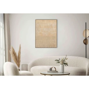 ZEB ΠΙΝΑΚΑΣ ΔΙΑΚΟΣΜΗΣΗΣ ΜΕ ΚΟΡΝΙΖΑ 90x120x5cm ΚΑΜΒΑΣ ΜΠΕΖ ΞΥΛΟ ΦΥΣΙΚΟ