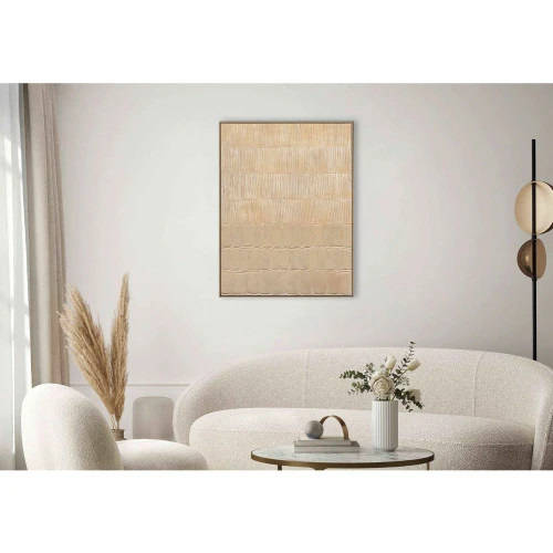 ZEB ΠΙΝΑΚΑΣ ΔΙΑΚΟΣΜΗΣΗΣ ΜΕ ΚΟΡΝΙΖΑ 90x120x5cm ΚΑΜΒΑΣ ΜΠΕΖ ΞΥΛΟ ΦΥΣΙΚΟ