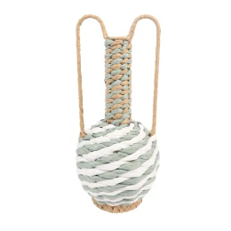 KEA ΒΑΖΟ 21x21x46cm PAPER ROPE ΦΥΣΙΚΟ ΛΕΥΚΟ ΜΕΝΤΑ
