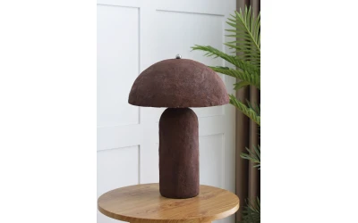 ASHER ΦΩΤΙΣΤΙΚΟ ΕΠΙΤΡΑΠΕΖΙΟ 36x36x50cm PAPER MACHE ΚΑΦΕ