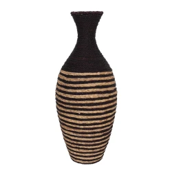 NUBIA ΒΑΖΟ 25x25x69cm ΜΕΤΑΛΛΟ ΜΑΥΡΟ ΦΥΣΙΚΟ ΣΧΟΙΝΙ