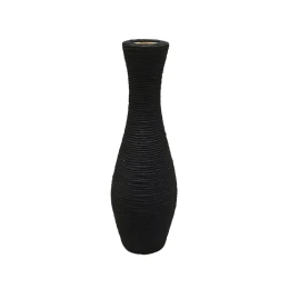 NUBIA ΒΑΖΟ 20x20x62cm ΞΥΛΟ ΕΛΑΤΟΥ ΜΑΥΡΟ
